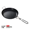 Sartén Plegable para Bistec, Sartén Antiadherente para Acampar, Parrilla Portátil para Barbacoa, Sartén de Hierro para Exteriores