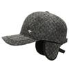 Boné de beisebol corta-vento para meia-idade e idosos, masculino, coreano, casual, simples, com proteção para as orelhas, quente para atividades ao ar livre, boné tipo pai de lã