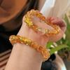 Natural Citrino Brave Pulseira Feminina Duobao Pulseira de Cristal Nicho Moda Novo Produto Estudante Jóias Presente