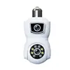 Cámara Inalámbrica Wifi para Hogar V380 Monitoreo Bombilla 360 Grados Doble Lente Doble Pantalla Remota HD Color Completo