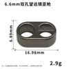 Hebilla ajustable de doble agujero de 5-10 mm, herraje para cordón de teléfono de aleación de zinc, tope de cordón, telescopio metálico de dos vías