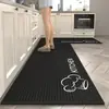 Alfombra de Piso para Cocina del Hogar a Prueba de Manchas Anticaída Almohadilla para Pies Absorbente de Aceite Resistente a la Suciedad Sin Lavado Gruesa Tira Larga Alfombra de Bucle Cortable