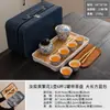Juego de Té de Cerámica para Viaje suit Exterior Portátil Una Tetera Tres Tazas Horno Ru Taza Express Juego Completo de Regalo de Empresa Impresión de Logo