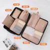 Set Catiónico de Siete Piezas de Bolsas de Almacenamiento para Equipaje, Set Organizador de Maleta con Diseño Hueco, Gran Capacidad para Viajes