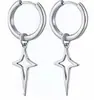Brincos Estrela Românticos da Moda para Mulheres, Argolas com Cruz e Estrela Polar, Brincos com um Design Criativo de Adaga