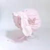 Gorro de bebé de primavera y otoño, fino, para niña, princesa, de algodón, parasol, gorro de extensión uterina neonatal, gorro de protección fetal con salmuera.