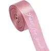 Cinta de poliéster con letras en inglés para empaque de cajas de regalo diy decoración de fiesta de cumpleaños pastel postre lazo