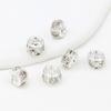 Banhado a cobre 18K Ouro Real Grande Buraco Seis Grandes Contas de Cobre de Diamante Broca Anel Colar Pulseira Jóias Bead DIY Acessórios D79