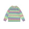 NEOISM Suéter de rayas retro japonés para hombre y mujer, suéter de cuello redondo, top holgado de otoño e invierno MY8319
