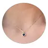 Collar de Diamantes con Colgante Elegante en Forma de Hoja Transfronterizo para Uso Diario Cadena para Clavícula Joyería Nueva para Mujer Venta al por Mayor