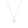Collar con colgante de plata de ley S925 con diseño de lujo coreano INS, textura de circonita cruzada, cadena de clavícula femenina