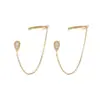 Pendientes de Cadena con Borlas y Incrustaciones de Diamantes Estilo Ins Nuevo Estilo Transfronterizos, Pendientes de Moda Personalizados de Venta Caliente Europeos y Americanos para Mujeres
