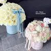 Moderna Piel Esmerilada Tacto Suave Cubo Abrazo Cubo de Flores Materiales para Ramo Tubo de Flor Blanca Arreglo Floral Wholesale Caja de Regalo Floral