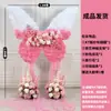 Decoración de Tablero Kt Mariposa Cascada Morada Flores Artificiales Salón de Belleza Punto Fotográfico Fondo de Fiesta Malla Morada Mariposa