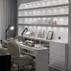 Vitrina para salón de uñas, gabinete de almacenamiento para esmaltes de uñas, gabinete de almacenamiento para esmaltes en gel, gabinete de pared, vitrina de pie, gabinete lateral