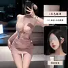 Lencería sexy Yiyue, vestido ajustado de encaje con cuello halter, malla transparente, uniforme de deseo puro, ropa de dormir coqueta 1521