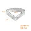 Molde para hornear de acero inoxidable 304 con forma de abanico de 4 puntas con agujero, aro de tarta de cuero para tarta mousse francesa con anillo de mousse 2 cm más alto