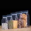 Saco Selável Auto-Sustentável Transparente de Oito Lados, Saco de Embalagem com Zíper Fosco, Saco de Embalagem Selada para Lanches e Alimentos Artesanais, Em Estoque