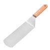 Pala para teppanyaki de mango de madera directo de fábrica, juego de 10 piezas, pala para freír de acero inoxidable, pala para bistec, pala multiusos para barbacoa al aire libre