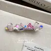 Pinza para el pelo de alta gama, lujo accesible, con pedrería rosa, clip para flequillo, pinza de pico de pato, exquisito lazo, pinza lateral, accesorios para el pelo para mujer
