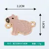 Joyas Creativas DIY Accesorios Dobles Colgantes Patrón de Capibara Capibara Aleación con Goteo de Aceite Collar Pulsera Colgante Venta al por Mayor