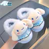 Chinelos de algodão de inverno infantis autênticos da Sanrio para meninos e meninas, quentes e felpudos, antiderrapantes, sapatos fechados de algodão My Melody para bebê
