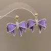 Pendientes de Borla de Flor de Perla Rosa Plateada Clavos de Oreja Pequeños Frescos Estilo Mori Accesorios de Oreja de Alta Gama Moda Venta al por Mayor