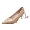 Nuevos Tacones de Cuadros Estilo Europeo y Americano Otoño 2025, Cubiertas de Boca Baja, Tacones de Aguja de Punta Fashion para Mujer, Planos Talla Grande para Mujer