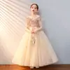 Vestido Infantil Vestido de Princesa Passarela Vestido para Apresentação de Piano Daminha Pequena Anfitriã Vestido de Noite Pequena Princesa