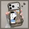 Funda de teléfono linda de gato de dibujos animados para Apple 16pm, iPhone 17, 15 con doble soporte, 18 silicona, 14 exterior