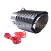 Modificación de coche garganta de escape luminosa de fibra de carbono que escupe fuego con luz LED patrón de fibra de carbono garganta de escape de 63 mm tubo de escape con luz