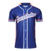 Cena Uniforme de Beisebol Personalizado Malha Simples Respirável Manga Curta Casual Esportivo Cardigã com Logotipo Estampado Cardigã Camiseta Personalizado