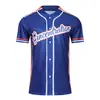 Camiseta de Béisbol de Manga Corta para Hombre para Comercio Exterior, Cárdigan Deportivo Personalizable con Impresión por Sublimación