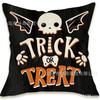 Funda de Almohada de Halloween Más Vendida de Amazon Estampado de Fantasma Material de Lino Funda de Almohada Decoración Festiva Americana