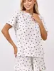 2025 Novo Pijama Feminino Casual da Moda Europeia e Americana de Primavera e Verão com Estampa Nova, Manga Três Quartos