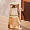 Hervidor de agua fría de vidrio de borosilicato alto para remojo en frío, para el hogar, blanco frío, con tapa abierta de acero inoxidable, hervidor de gran capacidad, venta al por mayor