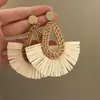 Pendientes de Aro Redondos de Madera Marrón Bonitos Ciaire con un Toque Vintage Elegante y de Alta Gama, Pendientes Sencillos y Aretes
