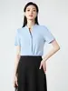 Camisa Femenina Moderna y Sencilla 2026 Verano Nueva Versátil Estilo Ol Profesional de Manga Corta para Viajes al Trabajo y Entrevistas