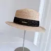 Nuevo Sombrero de Paja Raffia con Encaje de Ala Plana para Mujer, Estilo Retro Japonés de Ala Plana, Sombrero de Sol Protector Solar, de Moda