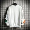 Suéter de otoño e invierno para hombre, guapo, holgado, estilo hip hop, marca de moda, cuello redondo, casual, combina con todo, forro polar, grueso, cálido, manga larga.