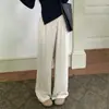 Nuevo Conjunto Dulce y Picante para Mujer Primavera y Otoño 2024, Camiseta de Hombros Descubiertos Ajustada con Abertura Irregular y Pantalones Casuales de Pierna Ancha Conjunto de Dos Piezas
