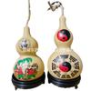 Adornos de pirograbado de calabaza natural extra grandes, medianos y pequeños, Wenwu, Dios de la Riqueza, Guan Gong, Guanyin, artesanías para el hogar y la oficina.
