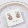 Oferta especial moda nuevo simple temperamento chapado en oro real aguja de plata real 925 flor amor geométrico pendientes pendientes mujer