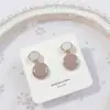 Oferta especial moda nuevo simple temperamento chapado en oro real aguja de plata real 925 flor amor geométrico pendientes pendientes mujer