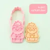 Molde de Biscoito Personagem Presépio Simulada Plástico 3D Fofo Tipo Prensa para Biscoito Glacê Fondant
