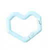 Hebilla de Resorte de Corazón de Píxel de Aleación Anillo Abierto Llavero con Forma Especial Hebilla para Joyería DIY Accesorios de Ferretería para Ropa y Equipaje