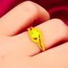 Anillo de Oro de Arena Vietnamita Nuevo para Mujer Anillo de Oro de Arena para Mujer Anillo de Moda al por Mayor Anillo de Estrella de Cinco Puntas