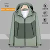 Jaqueta de trabalho forrada com fleece, logo personalizado estampado, casaco à prova de vento para outono e inverno, vestuário de trabalho para exterior, jaqueta impermeável para homens