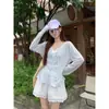 Cárdigan con cuello a rayas de atar chaqueta protectora solar para mujer estilo coreano holgado perezoso fino top exterior