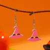 Aretes de Sombrero de Fantasma de Dulces de Halloween Aretes Pequeños de Acrílico para Fiestas Aretes de Dibujos Animados Lindos Divertidos